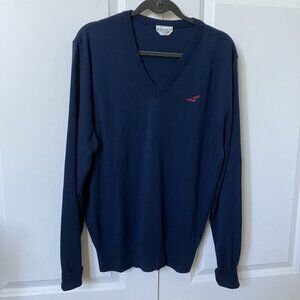 Vintage Kodak Film Spencer Promotions Sweater Mens‎ XL Blue V-neck Made Canada